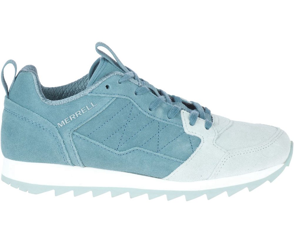Merrell Sneakers Blue/White - Alpine Suede - Womens 64HLTSQGY